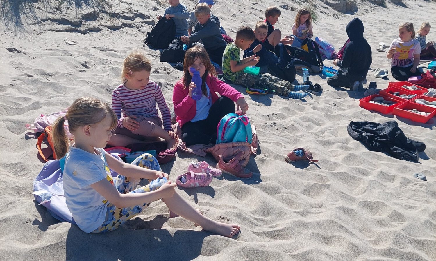 Madpakker ved Vesterhavet.